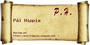 Pál Hippia névjegykártya